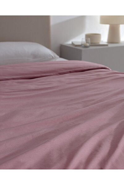 Madame Coco Manon Doppelbettbezug, 100 % Baumwolle, Ranforce, einfarbig, Altrosa