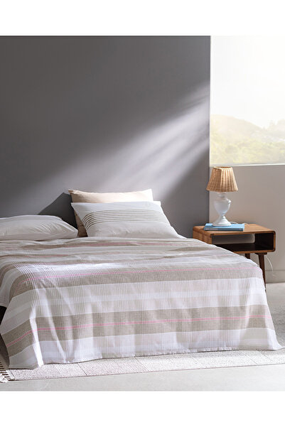 Madame Coco Henri Doppeltes Ecocell-Piqué-Set mit Druck - Beige