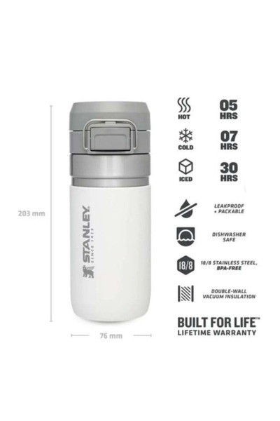 Stanley Unisex bílá láhev na vodu s rychlým otevíráním .47l / 16oz Frost Termos 10-09148-105-Buzbyz