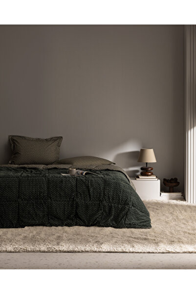Madame Coco Vincent Wellsoft-Bettdeckenset für eine Person, Grün
