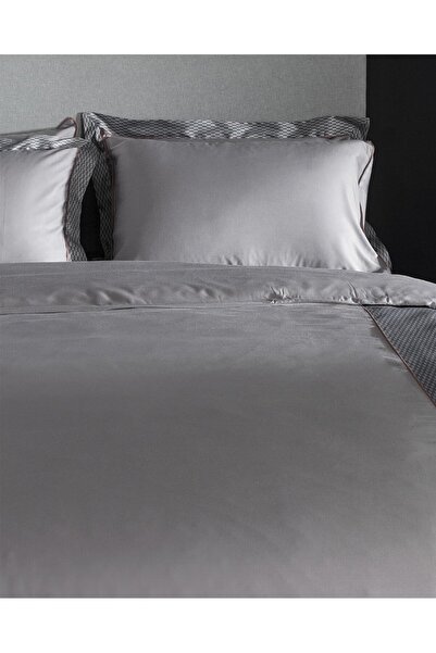 Madame Coco Calore Doppeltes Bambus-Satin-Bettbezug-Set - Grau