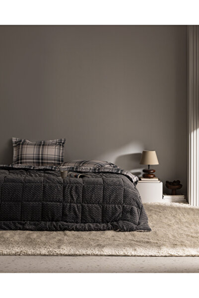 Madame Coco Beth Wellsoft-Bettdeckenset für Doppelbetten, Anthrazit