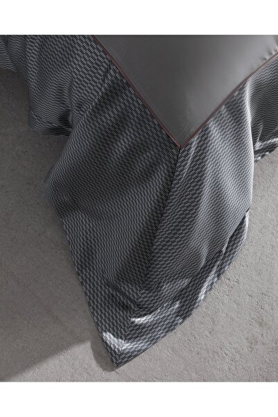 Madame Coco Calore Doppeltes Bambus-Satin-Bettbezug-Set - Grau