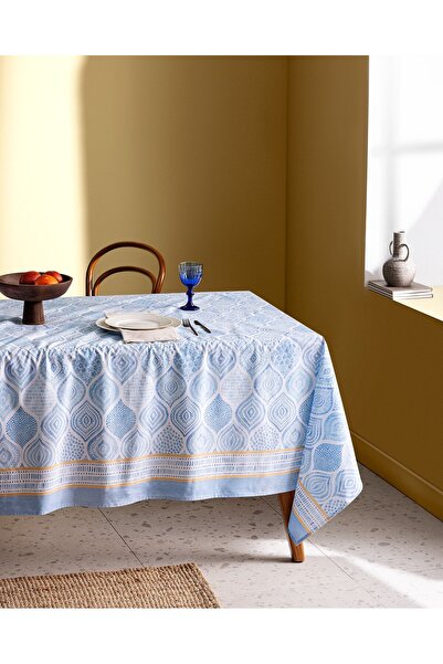 Madame Coco Wanzele-Tischdecke – Blau – 160 x 200 cm