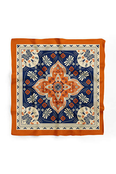 tuaipek Orange Kadim Harmoni Desen 55x55cm Bandana/Fular