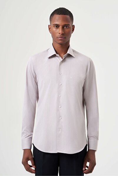 Bisse Regular Fit Klasik Kahve Erkek Gömlek