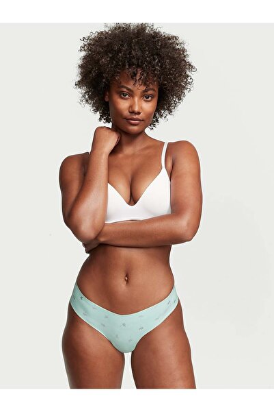 Victoria's Secret Lazer Kesim Metalik Baskılı Tanga