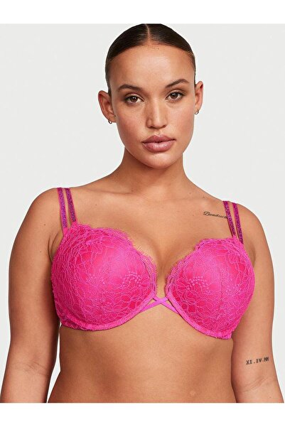 Victoria's Secret Bombshell 2 Beden Büyük Gösteren Dantelli Işıltılı Askılı P...
