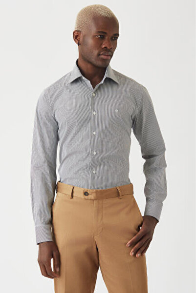 Bisse Siyah Klasik Regular Fit Uzun Kollu Erkek Gömlek