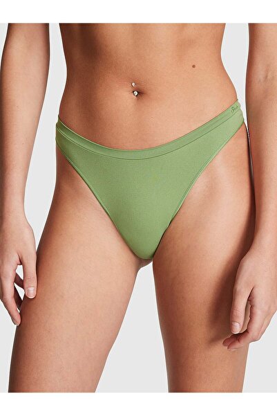 PINK Seamless Yüksek Bel Tanga Külot