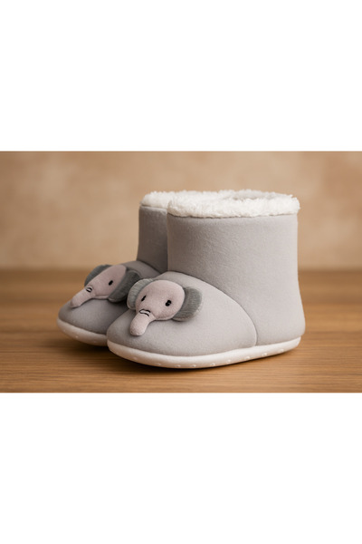 Puppis Baby Filli Bebek Panduf, Kaydırmaz Taban, Terletmeyen, Organik Ilkadım