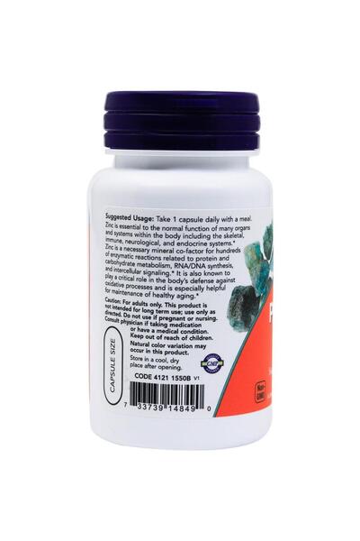 Now Foods Zinc Picolinate 50mg – 60 Vegetarian Capsules | Immune & Skin Support