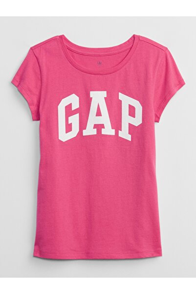 GAP Kız Çocuk Pembe Logo T-Shirt