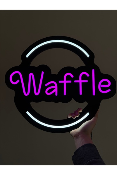 HM NEON LİGHT WAFFLE NEON TABELA