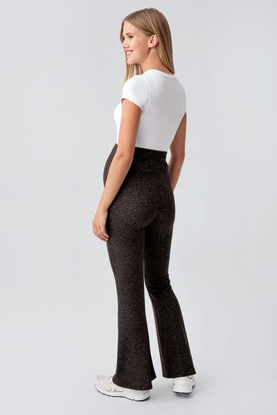 Artış Adjustable High Waist Flared Leg Stretchy Soft Textured Viscose Blend Maternity Pants