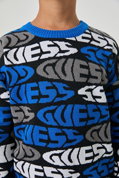 Guess BG Store Erkek Çocuk Mavi Kazak