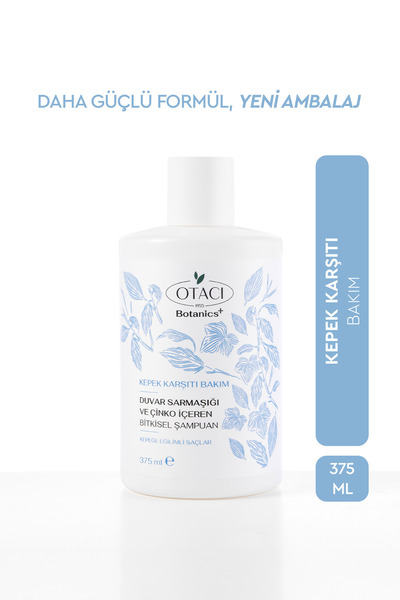 Otacı Botanics + Kepek Karşıtı Bakım - Duvar Sarmaşığı ve Çinko İçeren Bitkisel Şampuan