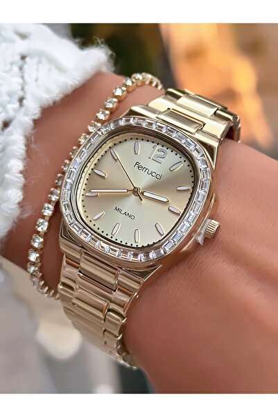Ferrucci ÇELİK KORDON KADIN KOL SAATİ 3 ATM SU GEÇİRMEZ 2 YIL GARANTİLİ