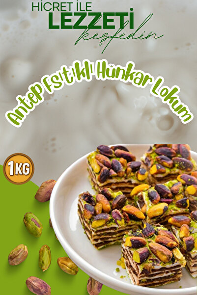 Hicret Kuruyemiş Antep Fıstıklı Hünkar Lokum 1 KG