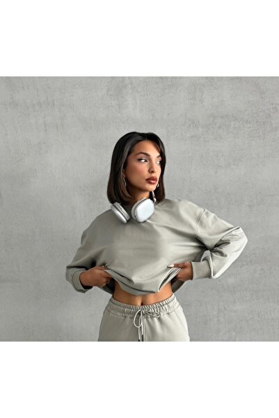 KAPHONE Women's 0 Neck Cotton Sweatshirt