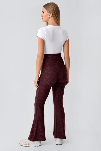 Artış Adjustable High Waist Flared Leg Stretchy Soft Textured Viscose Blend Maternity Pants