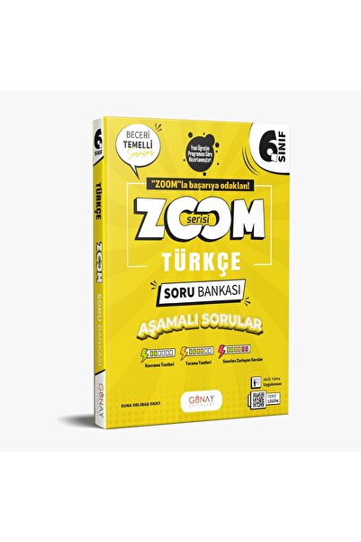 Günay Yayıncılık 2025-2026 Günay Yayınları Zoom Serisi 6. Sınıf Türkçe Yeni Nesil Soru Bankası