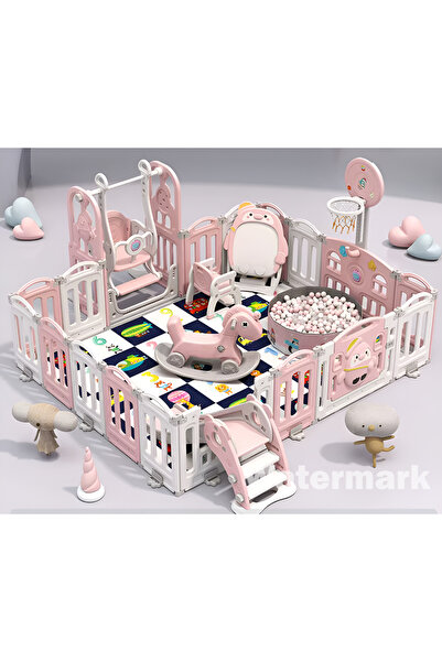 EVARO Modern Tasarım Katlanabilir Koruyucu Plastik Çit Kapalı Oyun Alanı Güvenli ve Eğlenceli Bir Dünya!