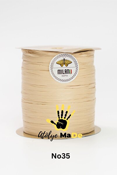 Atölye MaDe Milano Rafya 100gr Tek Bobın Renk Kodu No35 Orta Ton Bej
