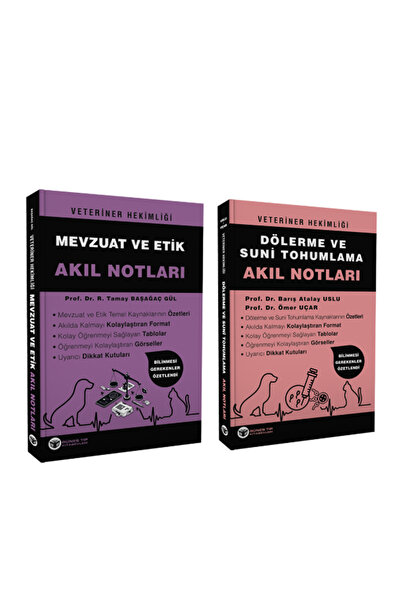 Güneş Tıp Kitabevleri 2024 - Veteriner Hekimliği Akıl Notları Seti (12 KİTAP)
