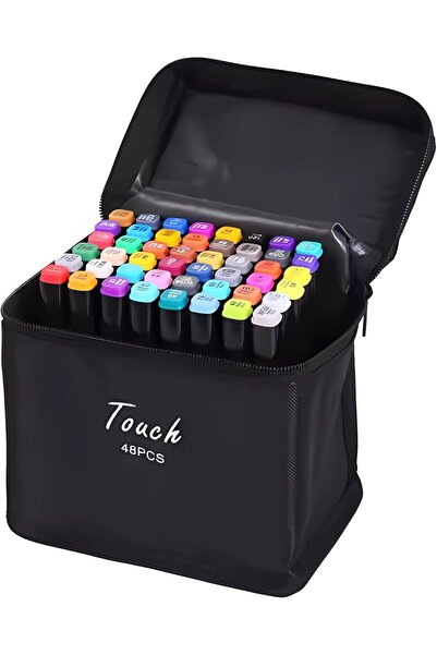 Twisoo Dual Tip Art Markers with Carrying Case – Odorless & Non-Toxic Twin He...