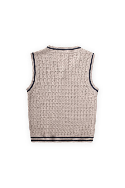 Cigit Saş Knitted Sweater 3-9 Years Old Stone