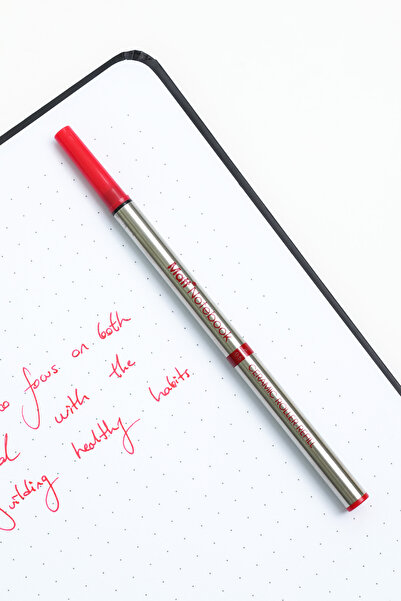 Matt Notebook 2'li Roller Kalem Refil Yedeği 0.5 mm Kırmızı R05