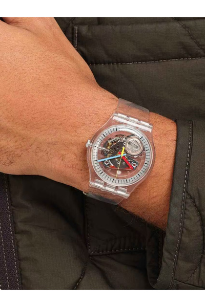 Swatch So29k100 Clearly New Gent Unisex Wristwatch