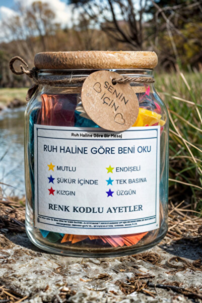 HEDİMOR Gift & Accessory Shop Ayet Kavanozu – Ruh Haline Göre 144 Adet Ayet