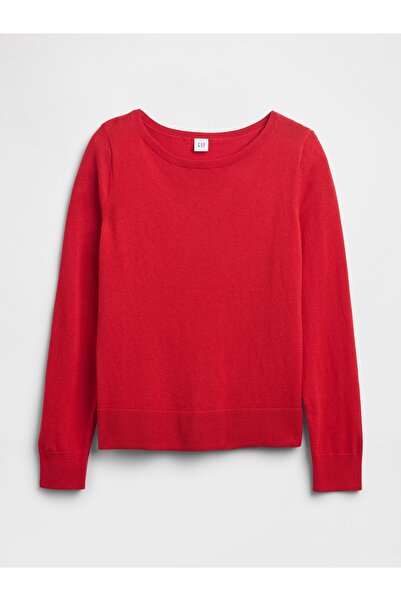 GAP Kadın Kırmızı Relaxed Knit Sweatshirt