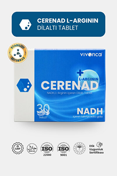 Cerenad + L-argının Dilaltı Tablet, Nadh Ve L-arginin Içeren Takviye Edici Gıda
