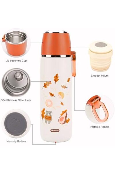 Twisoo Stainless Steel Vacuum Thermal Flask Bottle Double Wall Insulated Bottle Leak Proof for Tea C