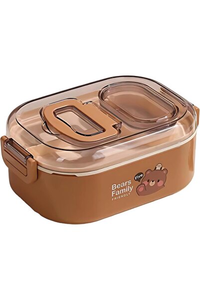 Twisoo صندوق غداء دبل ديلايت بينتو من الفولاذ المقاوم للصدأ بمقبض، طابقين، تخ...