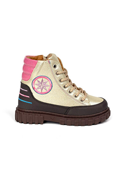 KAJILA Kız Çocuk Krem Kahve İçi Kürklü Termo Taban Suya Soğuğa Dayanıklı Günlük Rahat Bot