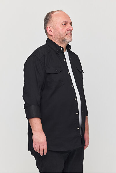 YXC Černá Slim Fit pánská džínová košile