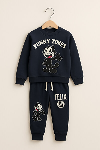 RAPAPA Boy's 2 Thread Bottom Top Tracksuit Set Dark Blue 1666