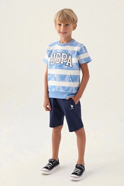 U.S. Polo Assn. Costum Bermuda kaki pentru băiat