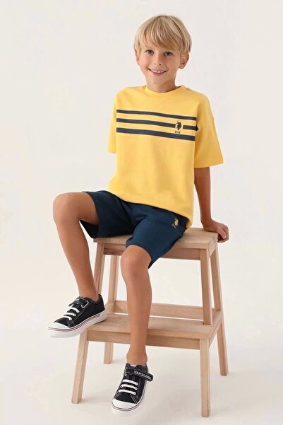 U.S. Polo Assn. U.S. Polo Assn Licensed Emblem Navy Blue Boy Bermuda Suit