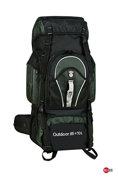Bliss Professional Khaki 85+10 Liter Water Resistant Mountaineer & Camping Bag with Back Support