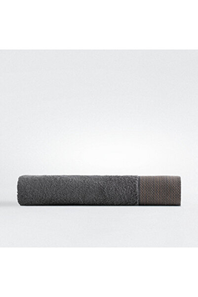 Ecocotton Alicia Банний рушник 100% органічна бавовна з вишивкою, антрацит, 80x150 см