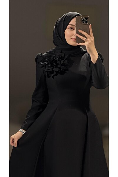 abiyeora Demonte Gül Detaylı Elbise