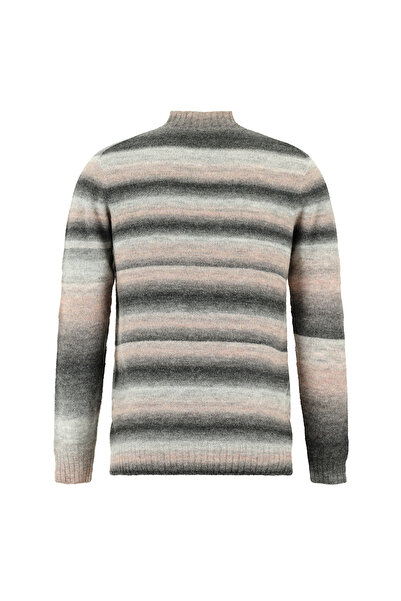 Abdullah Kiğılı Bato Yaka Slim Fit Вузький крій Безшовний вовняний трикотажний светр