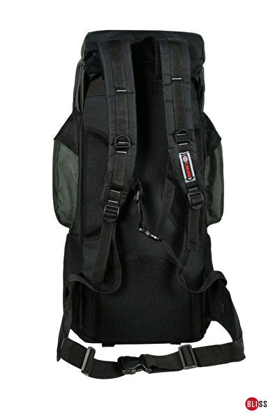 Bliss Professional Khaki 95+10 Liter Water Resistant Mountaineer & Camping Bag with Back Support