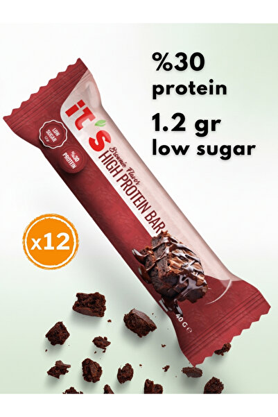it's Yüksek Protein Bar - Brownie Aromalı - 40g X 12 Adet