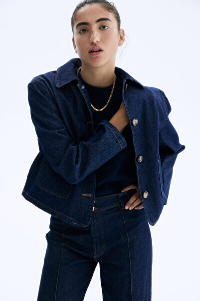 H&M Yakalı Gabardin Ceket